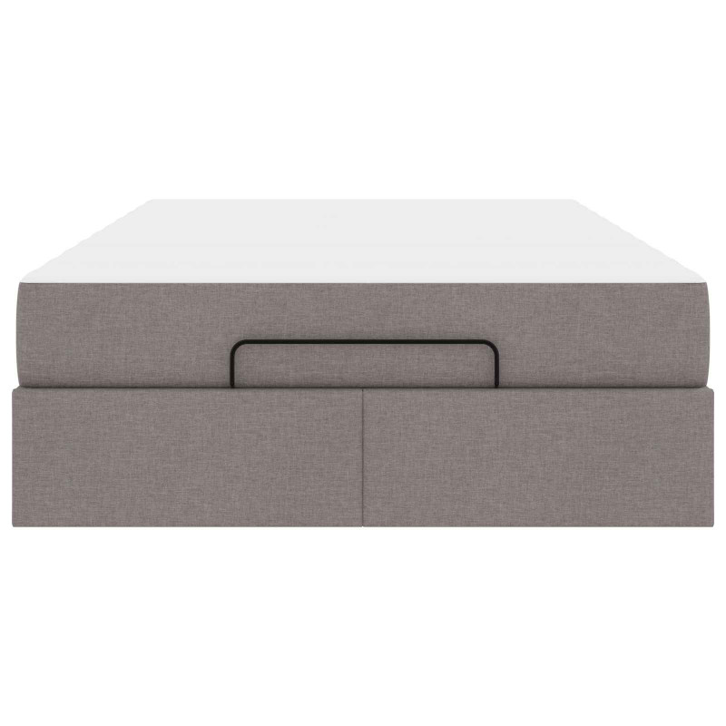 Rama łóżka z materacem z materacem 2 pcs Ciemnoszary tkanina
