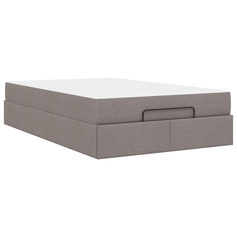 Rama łóżka z materacem z materacem 2 pcs Ciemnoszary tkanina