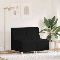Modułowa sofa bez podłokietników 2 pcs Czarny 55 x 74 x 82 cm