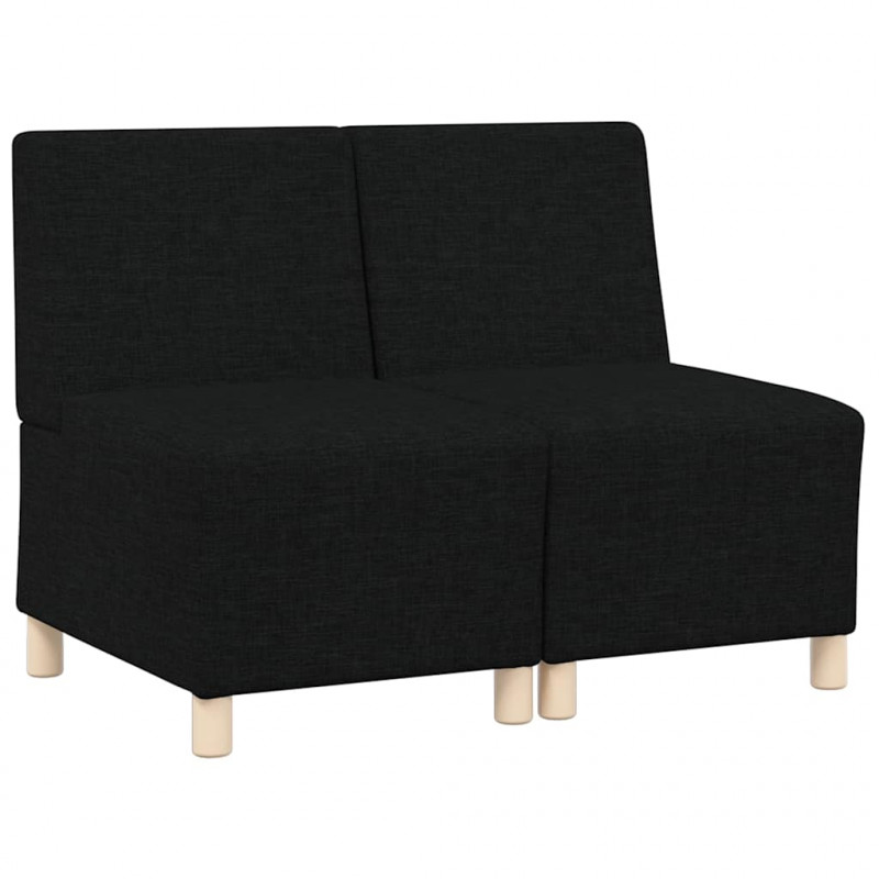 Modułowa sofa bez podłokietników 2 pcs Czarny 55 x 74 x 82 cm
