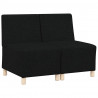 Modułowa sofa bez podłokietników 2 pcs Czarny 55 x 74 x 82 cm