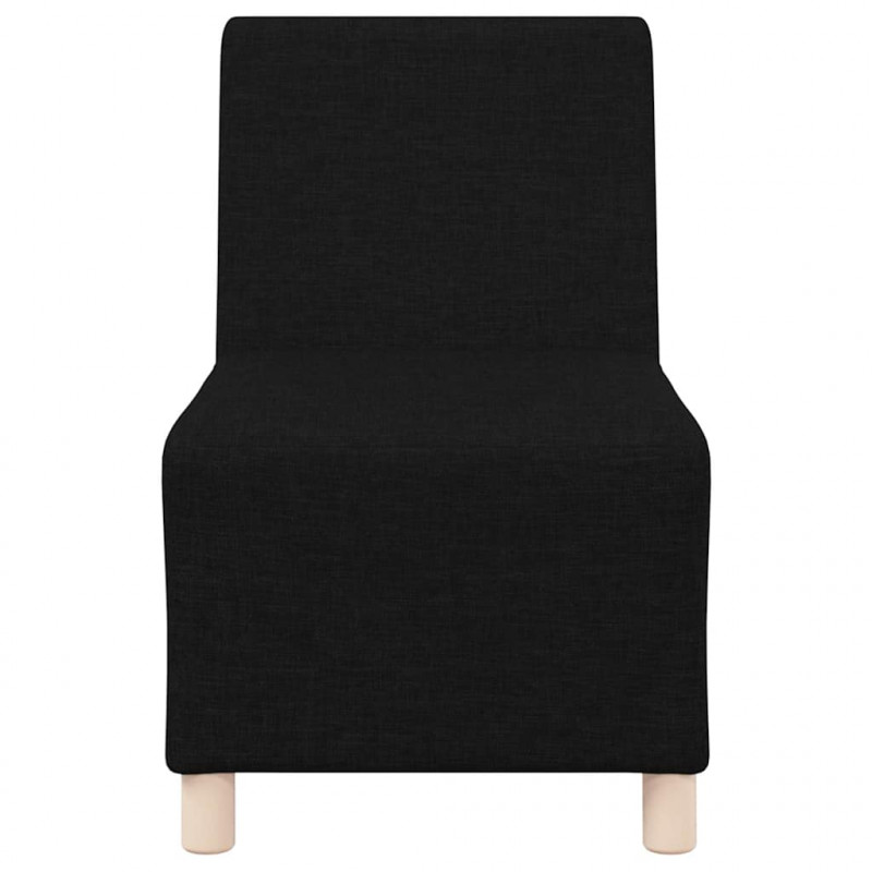 Modułowa sofa bez podłokietników 2 pcs Czarny 55 x 74 x 82 cm