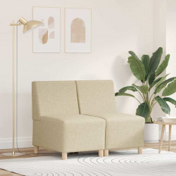Modułowa sofa bez podłokietników 2 pcs Kremowy 55 x 74 x 82 cm