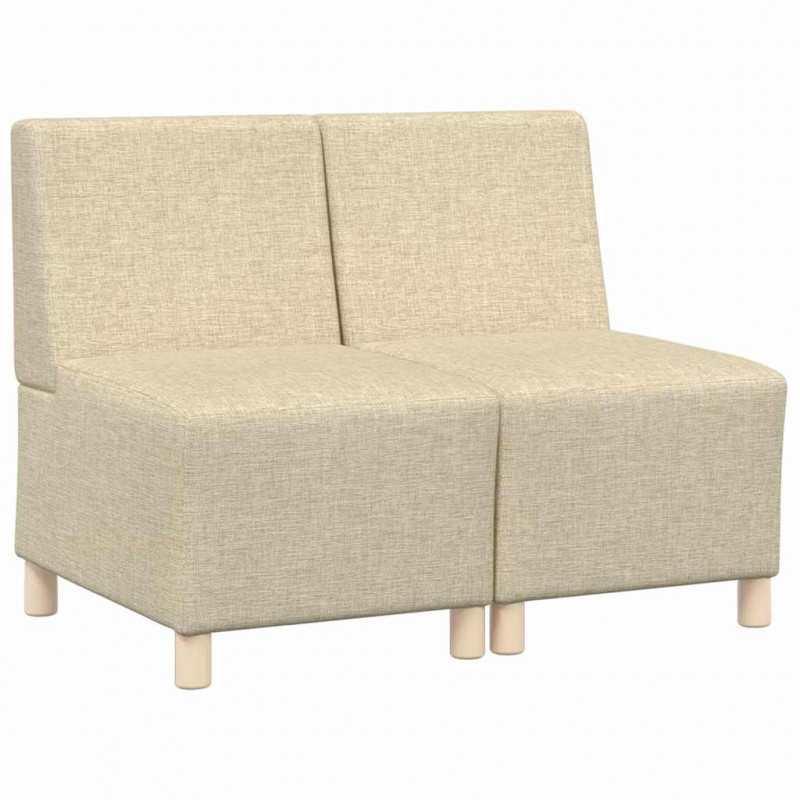 Modułowa sofa bez podłokietników 2 pcs Kremowy 55 x 74 x 82 cm