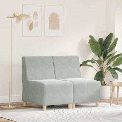 Modułowa sofa bez podłokietników 2 pcs Jasnoszary