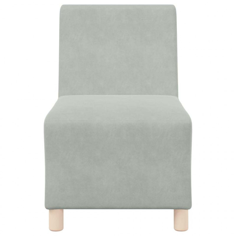Modułowa sofa bez podłokietników 2 pcs Jasnoszary