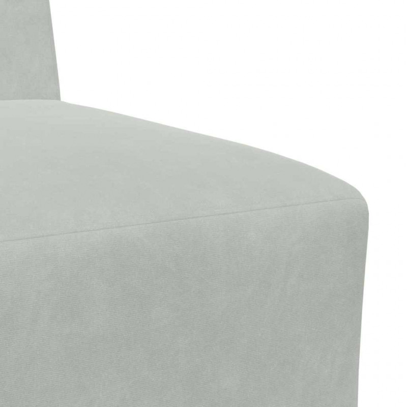 Modułowa sofa bez podłokietników 2 pcs Jasnoszary