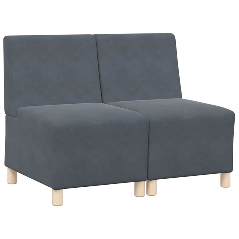 Modułowa sofa bez podłokietników 2 pcs Ciemnoszary