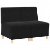 Modułowa sofa bez podłokietników 2 pcs Czarny 55 x 74 x 82 cm