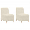Modułowa sofa bez podłokietników 2 pcs Kremowy 55 x 74 x 82 cm