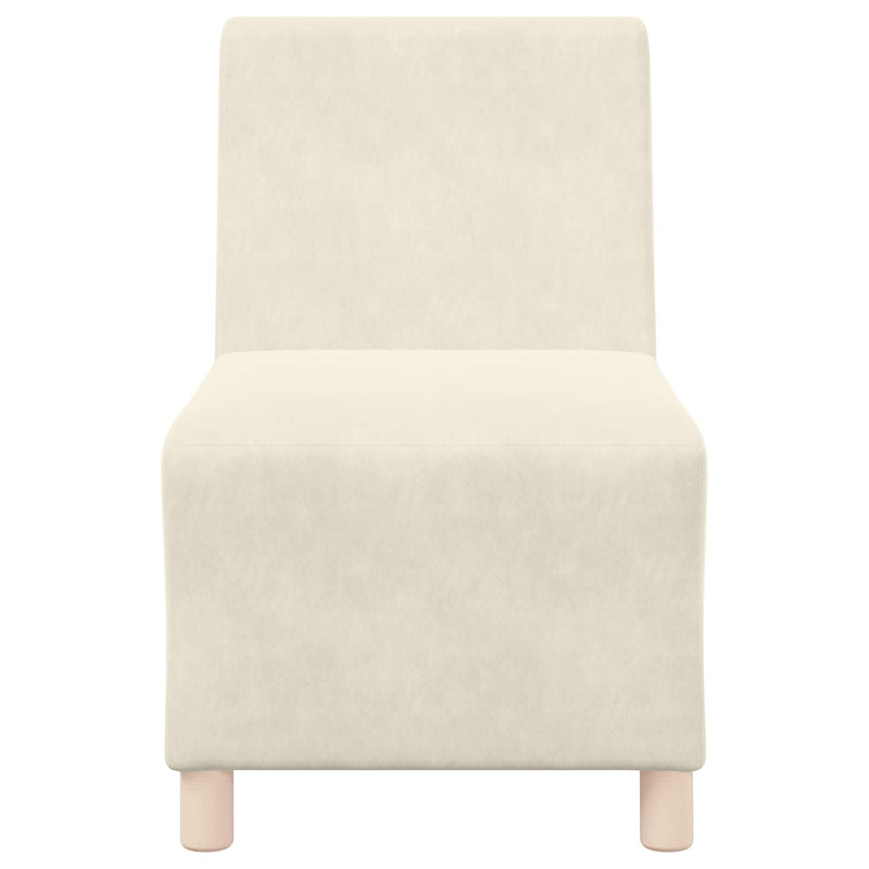 Modułowa sofa bez podłokietników 2 pcs Kremowy 55 x 74 x 82 cm