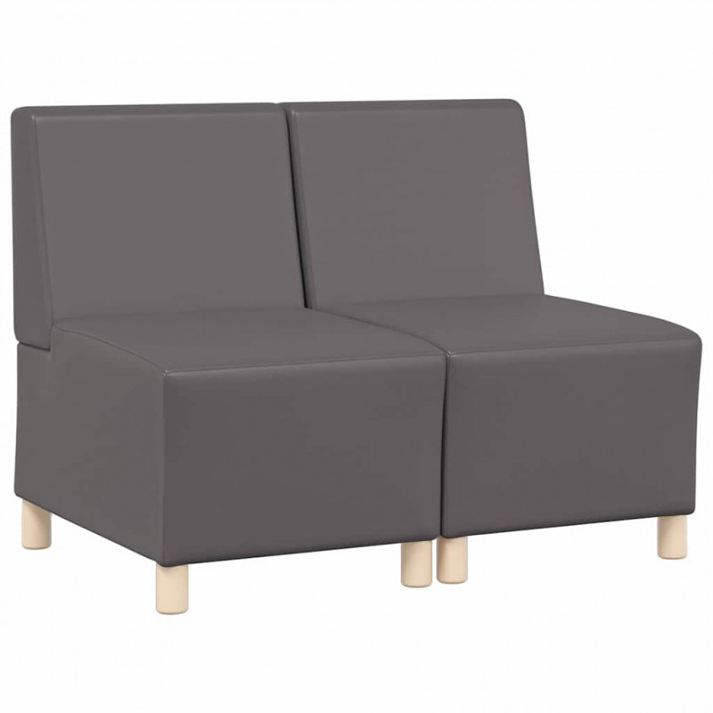 Modułowa sofa bez podłokietników 2 pcs Szary 55 x 74 x 82 cm