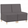 Modułowa sofa bez podłokietników 2 pcs Szary 55 x 74 x 82 cm