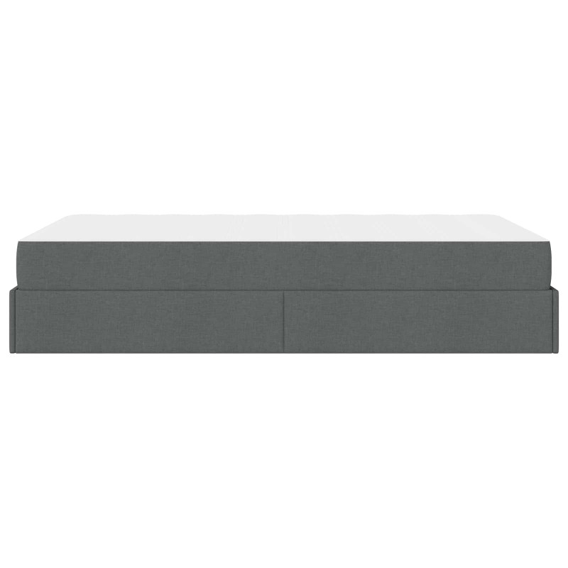 Rama łóżka z materacem 2 pcs Przygaszony Szary tkanina