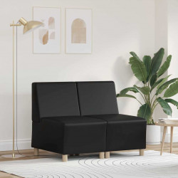 Modułowa sofa bez podłokietników 2 pcs Czarny 55 x 74 x 82 cm