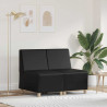 Modułowa sofa bez podłokietników 2 pcs Czarny 55 x 74 x 82 cm