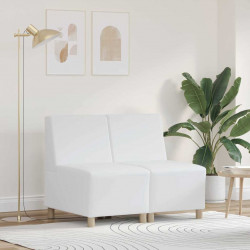 Modułowa sofa bez podłokietników 2 pcs Biały 55 x 74 x 82 cm