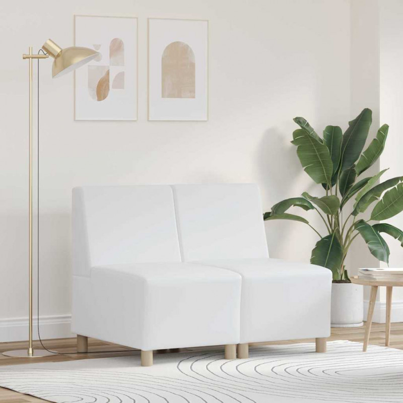 Modułowa sofa bez podłokietników 2 pcs Biały 55 x 74 x 82 cm