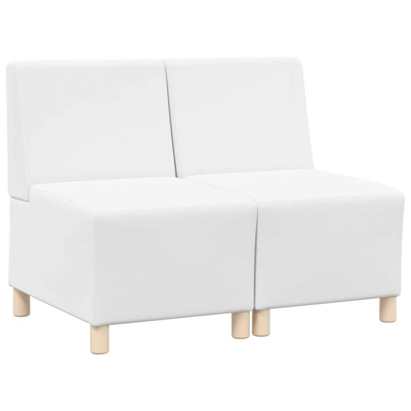 Modułowa sofa bez podłokietników 2 pcs Biały 55 x 74 x 82 cm