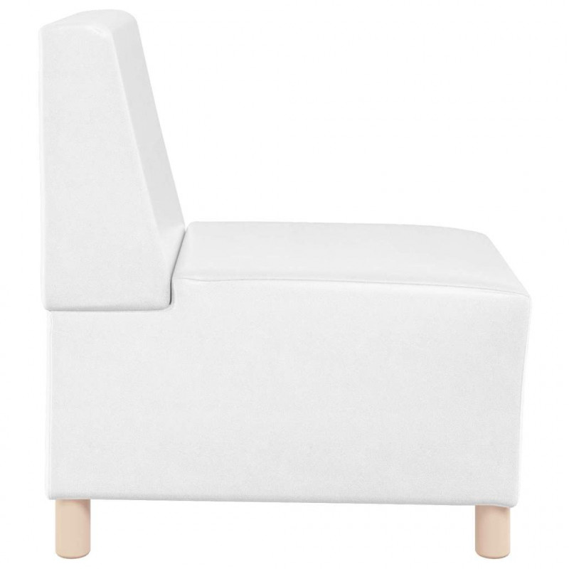Modułowa sofa bez podłokietników 2 pcs Biały 55 x 74 x 82 cm