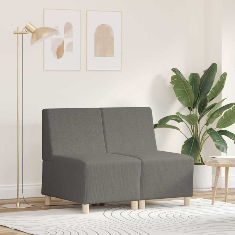Modułowa sofa bez podłokietników 2 pcs Jasnoszary