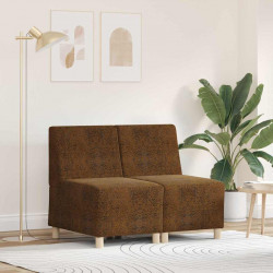 Modułowa sofa bez podłokietników 2 pcs Brązowy 55 x 74 x 82 cm