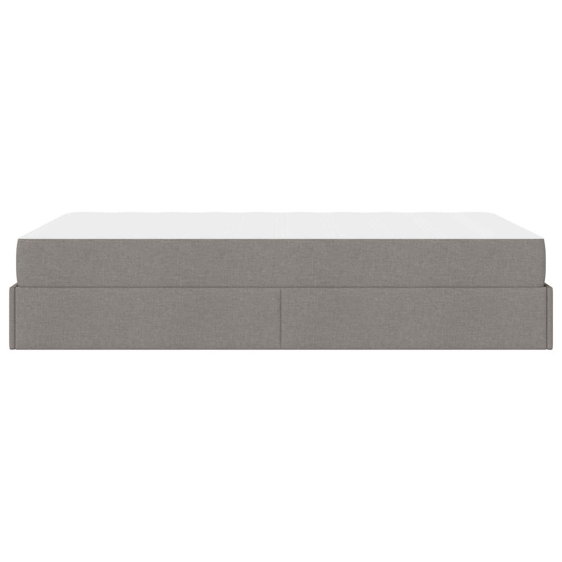 Rama łóżka z materacem z materacem 2 pcs Ciemnoszary tkanina