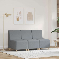 Modułowa sofa bez podłokietników 3 pcs Jasnoszary