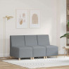 Modułowa sofa bez podłokietników 3 pcs Jasnoszary