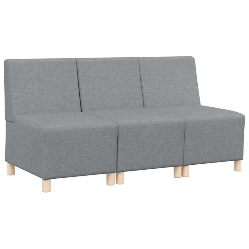 Modułowa sofa bez podłokietników 3 pcs Jasnoszary