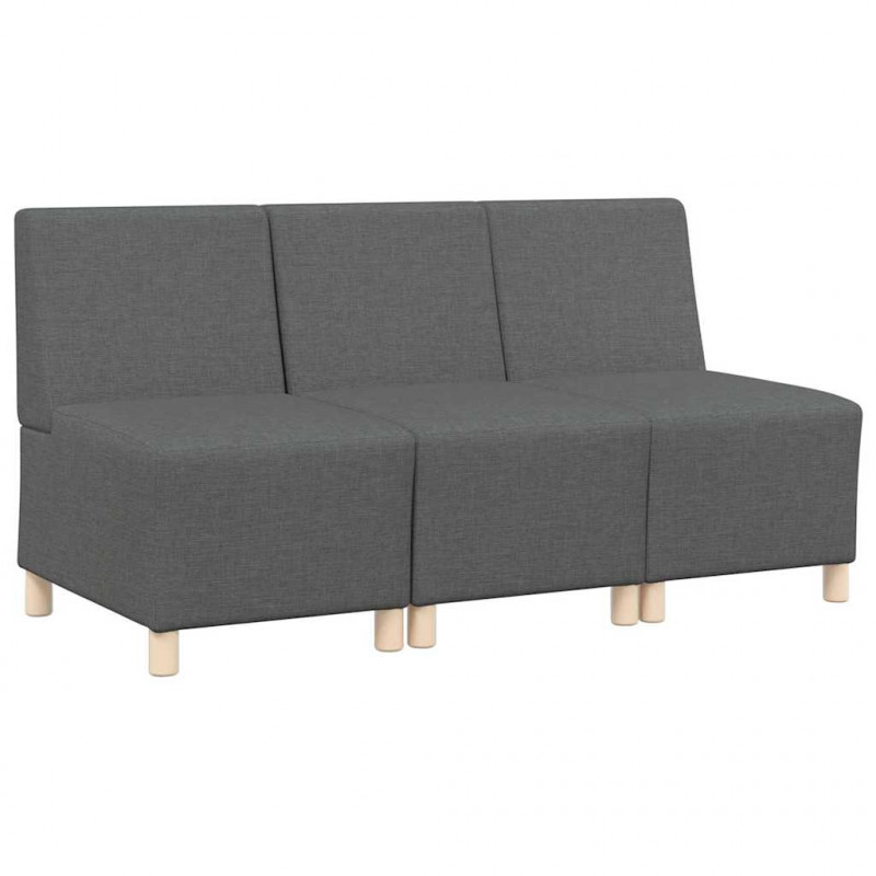 Modułowa sofa bez podłokietników 3 pcs Ciemnoszary