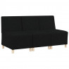Modułowa sofa bez podłokietników 3 pcs Czarny 55 x 74 x 82 cm