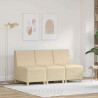 Modułowa sofa bez podłokietników 3 pcs Kremowy 55 x 74 x 82 cm