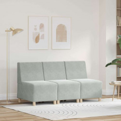 Modułowa sofa bez podłokietników 3 pcs Jasnoszary