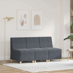Modułowa sofa bez podłokietników 3 pcs Ciemnoszary