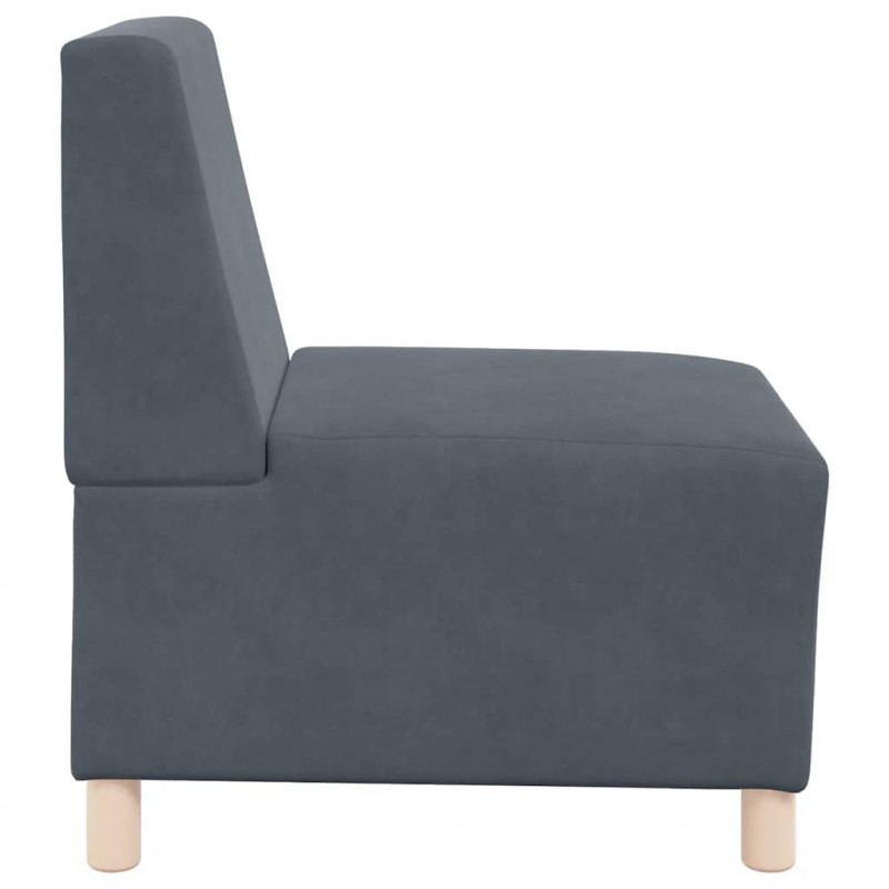 Modułowa sofa bez podłokietników 3 pcs Ciemnoszary