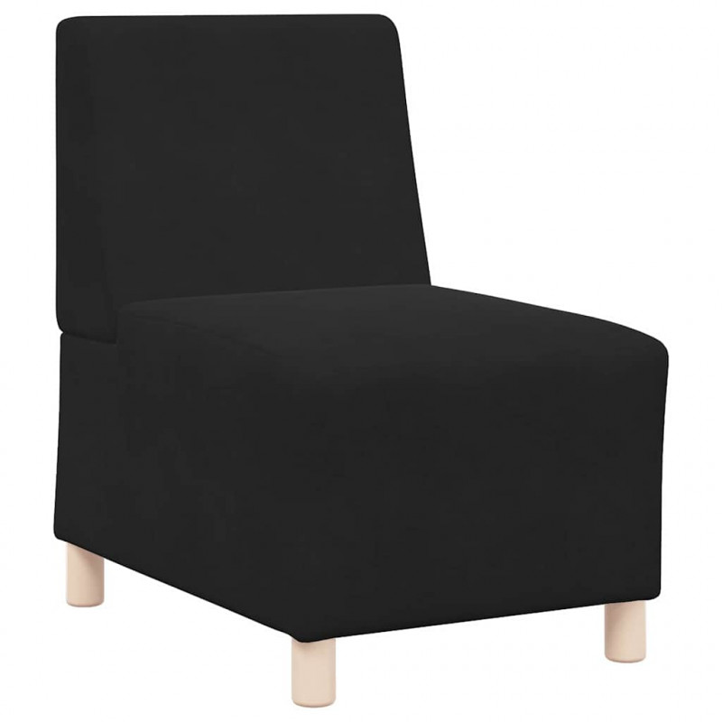 Modułowa sofa bez podłokietników 3 pcs Czarny 55 x 74 x 82 cm