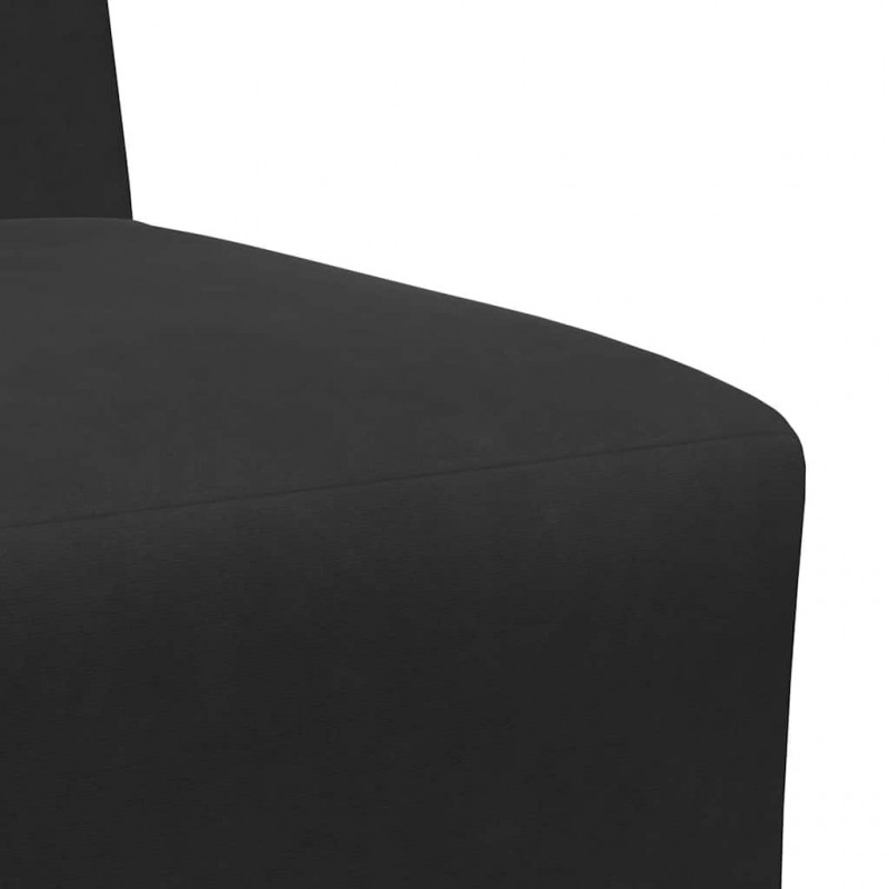 Modułowa sofa bez podłokietników 3 pcs Czarny 55 x 74 x 82 cm