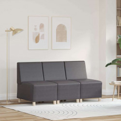 Modułowa sofa bez podłokietników 3 pcs Szary 55 x 74 x 82 cm
