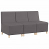 Modułowa sofa bez podłokietników 3 pcs Szary 55 x 74 x 82 cm
