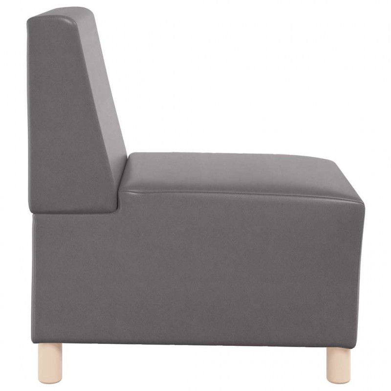 Modułowa sofa bez podłokietników 3 pcs Szary 55 x 74 x 82 cm