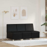 Modułowa sofa bez podłokietników 3 pcs Czarny 55 x 74 x 82 cm