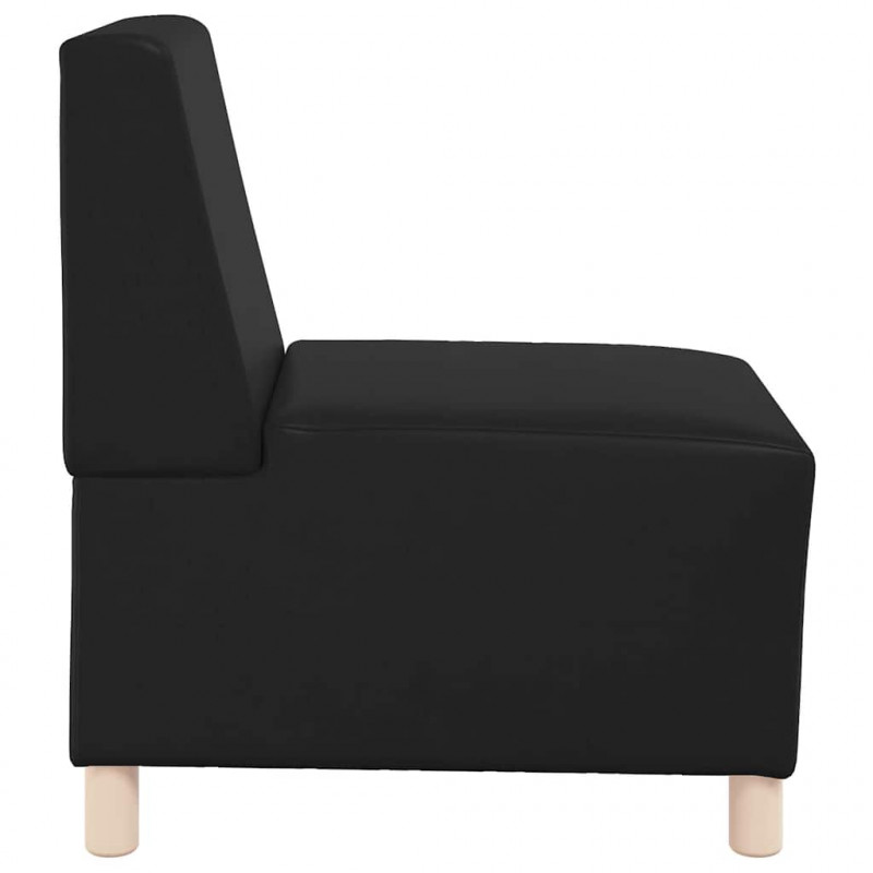 Modułowa sofa bez podłokietników 3 pcs Czarny 55 x 74 x 82 cm