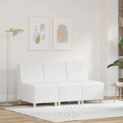 Modułowa sofa bez podłokietników 3 pcs Biały 55 x 74 x 82 cm