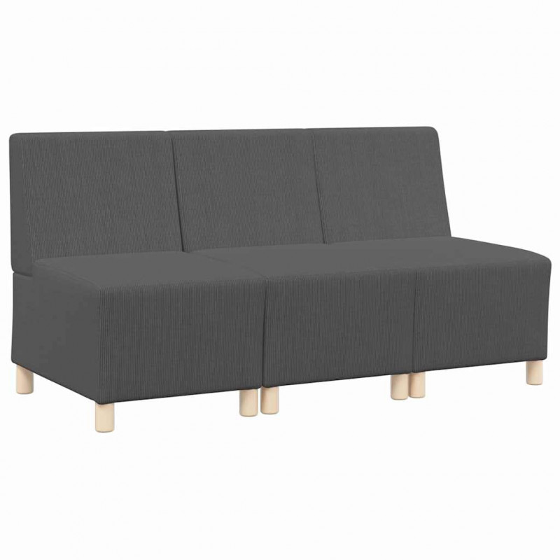 Modułowa sofa bez podłokietników 3 pcs Ciemnoszary