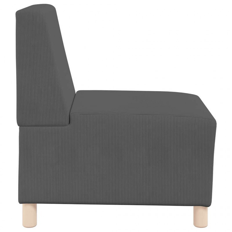 Modułowa sofa bez podłokietników 3 pcs Ciemnoszary