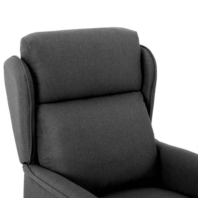 Fotel z funkcją relaksu Ciemnoszary 66,5 x 94 x 101,5 cm