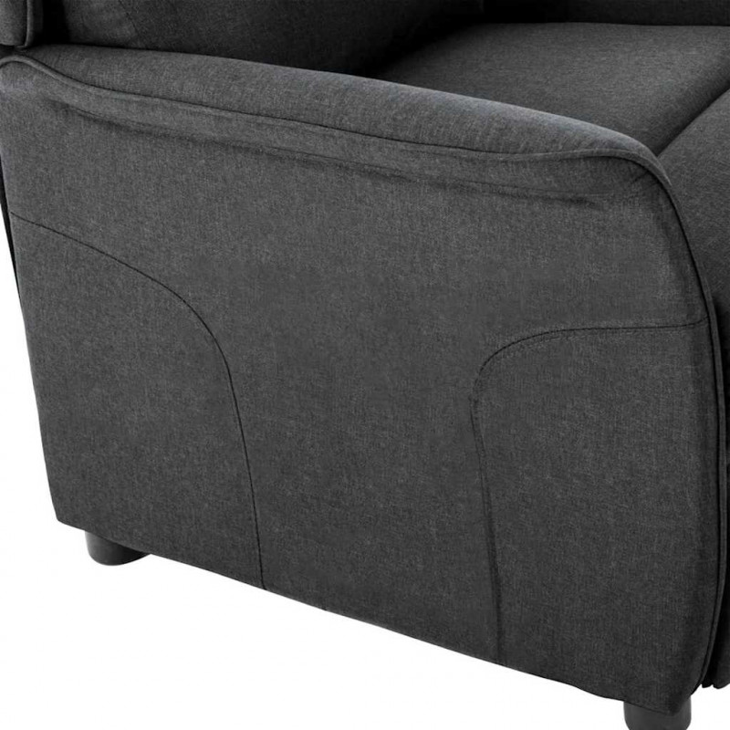 Fotel z funkcją relaksu Ciemnoszary 66,5 x 94 x 101,5 cm