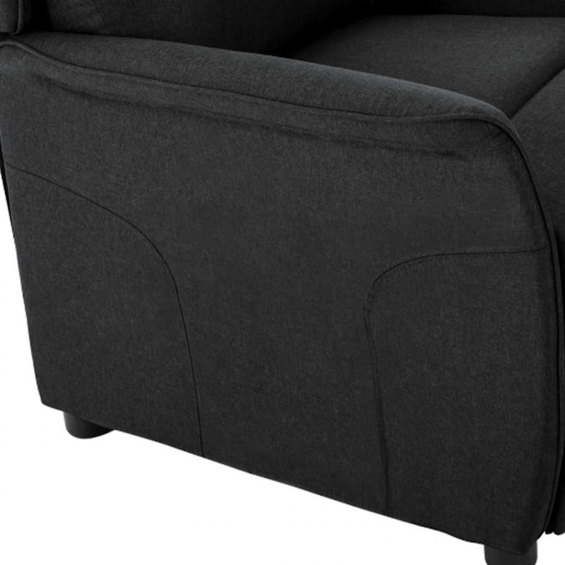 Fotel z funkcją relaksu Czarny 66,5 x 94 x 101,5 cm Poliester