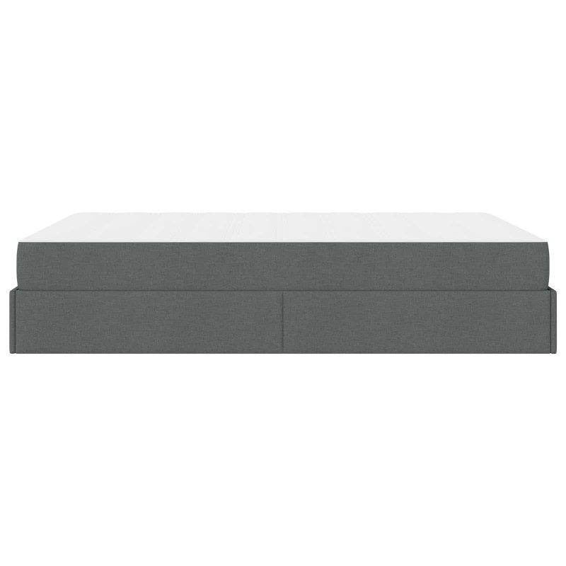 Rama łóżka z materacem 2 pcs Przygaszony Szary tkanina
